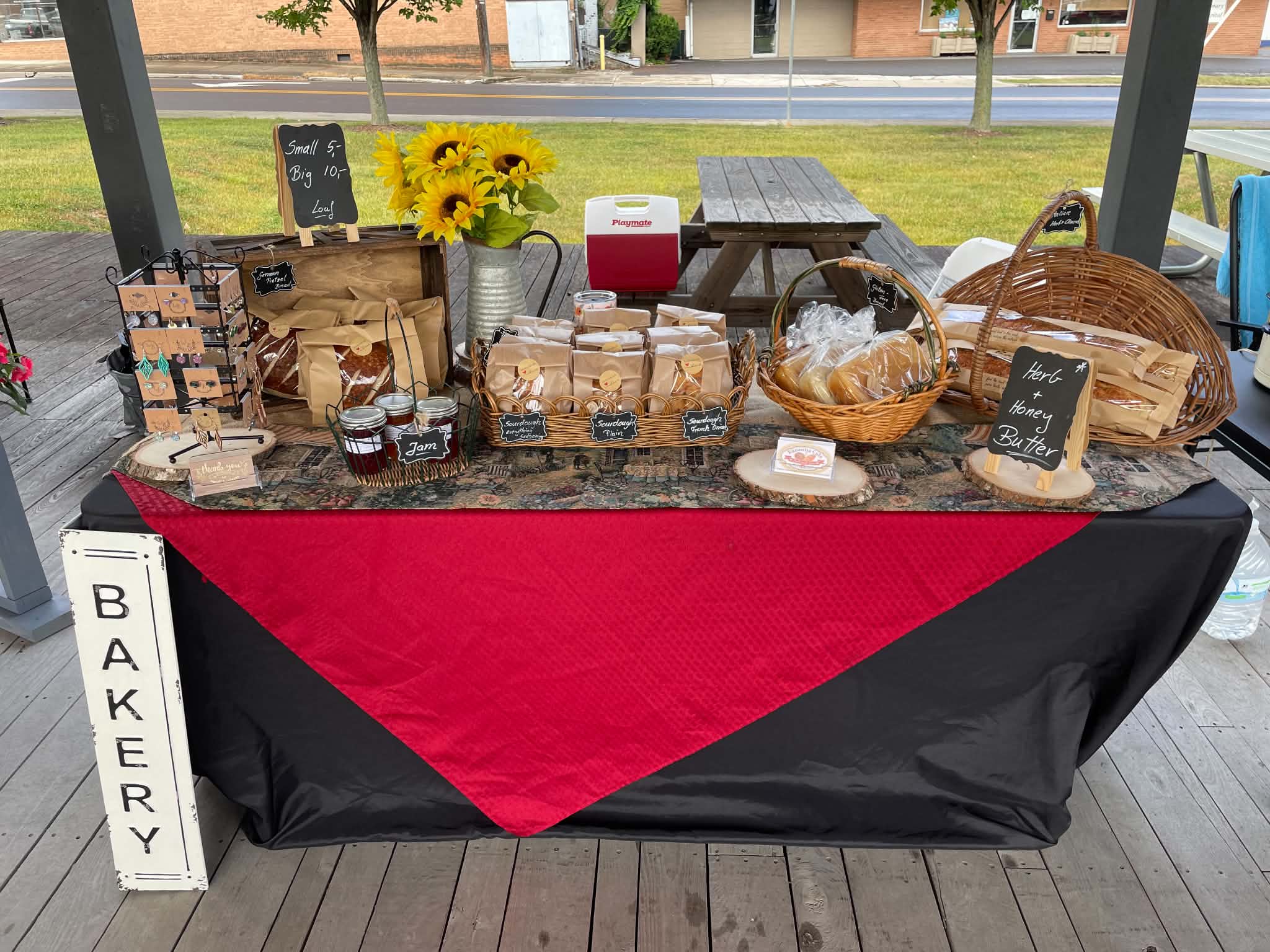 Kanawha Café bakery stall at the Covington Farmer's Market